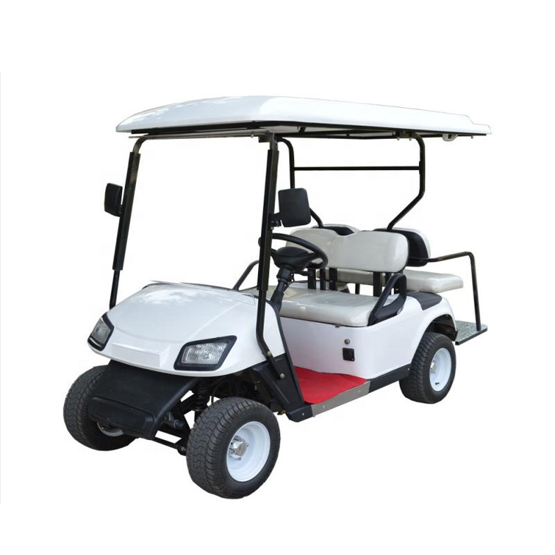 İki koltuklu mini elektrikli golf sahası arabası